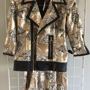 Sequin and embroidered jacket & skirt NEW